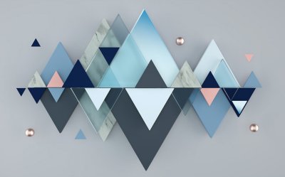 фотообои Треугольные горы 3Д
