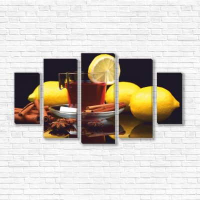 модульные картины Лимонный чай