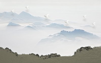 фотообои Небесные горы барельеф