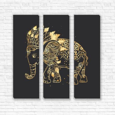 модульные картины Золотой слон