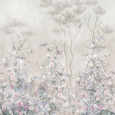 фотообои Туман в розовом саду