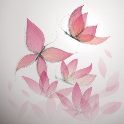 фотообои Розовые Бабочки
