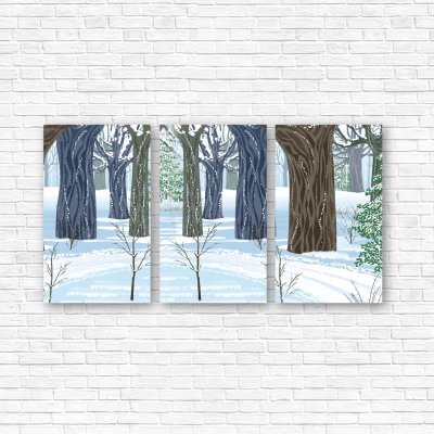 модульные картины Зимние деревья