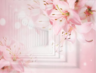 фотообои Туннель розовых лилий