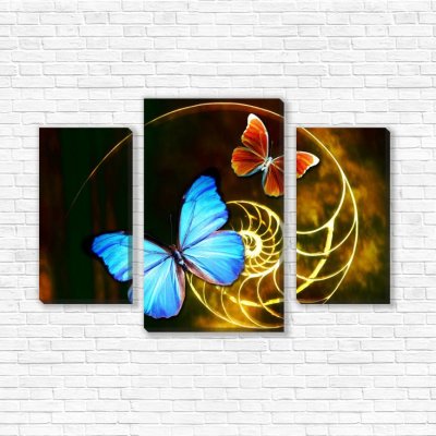 модульные картины Две яркие бабочки