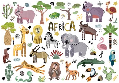 постеры Африка для малышей