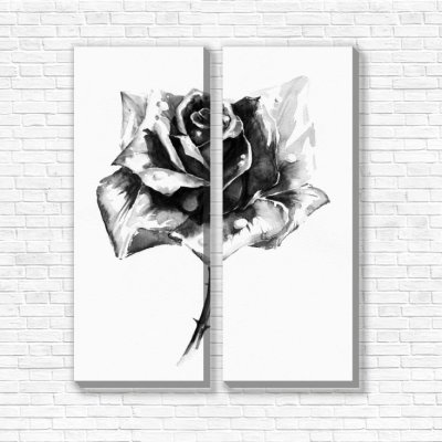 модульные картины Черная роза